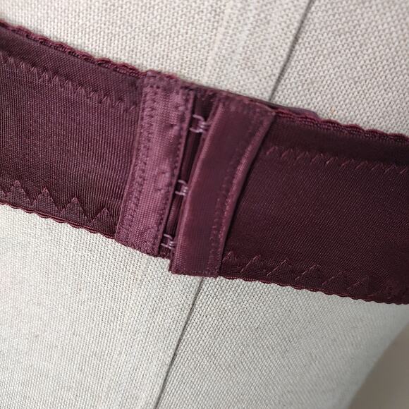 Rene Rofe NWOT Burgundy & Pink Lightly Lined Convertible Bra Size 36D - Picture 6 of 11
